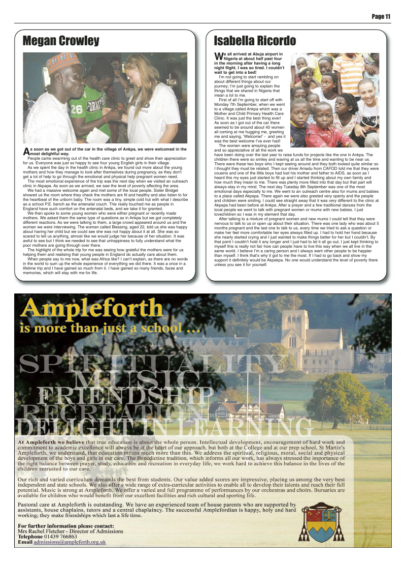 Oct 2009 edition of the Leeds Catholic Post