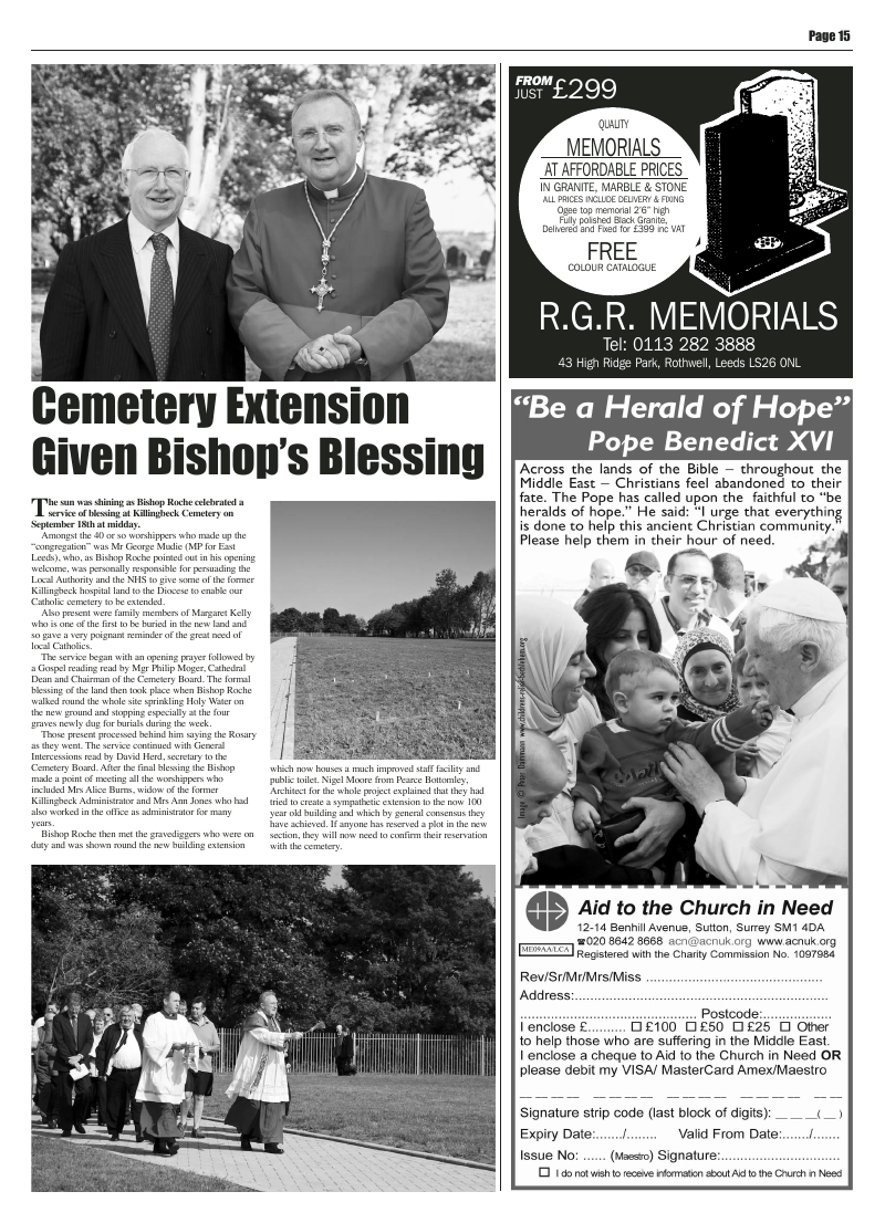 Oct 2009 edition of the Leeds Catholic Post