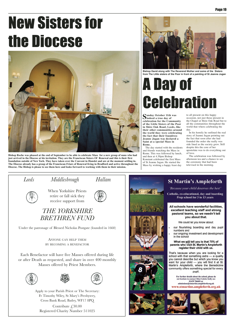 Oct 2009 edition of the Leeds Catholic Post