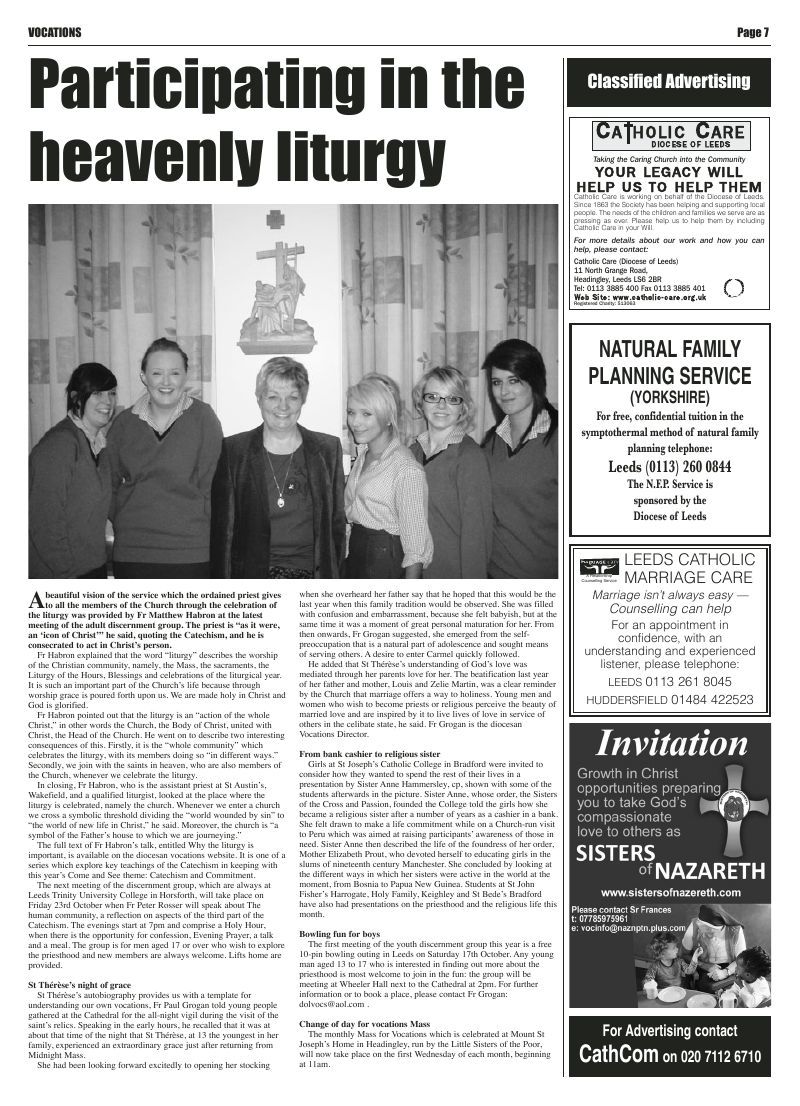 Oct 2009 edition of the Leeds Catholic Post