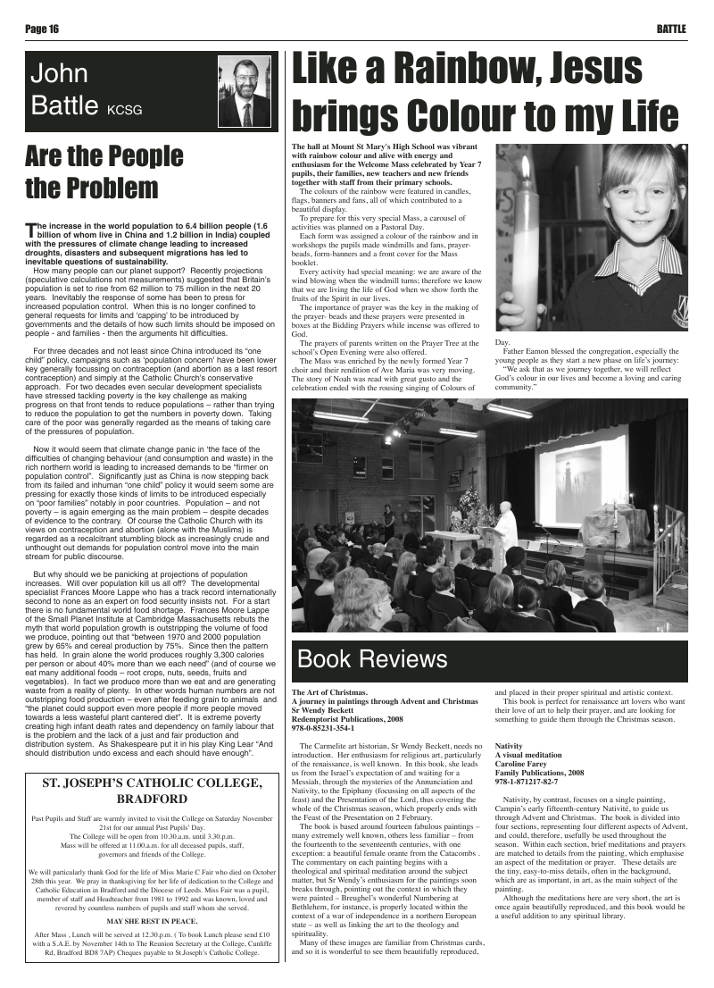 Nov 2009 edition of the Leeds Catholic Post Nov 2009 edition of the Leeds Catholic Post