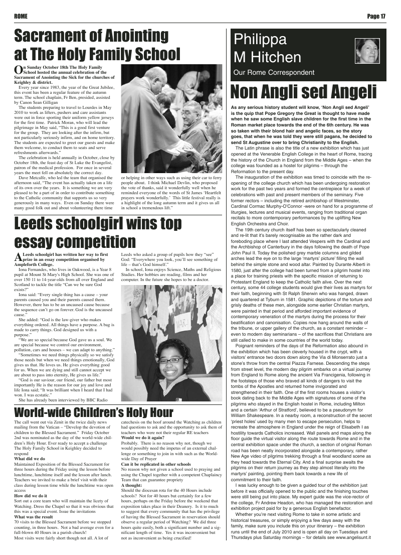 Nov 2009 edition of the Leeds Catholic Post