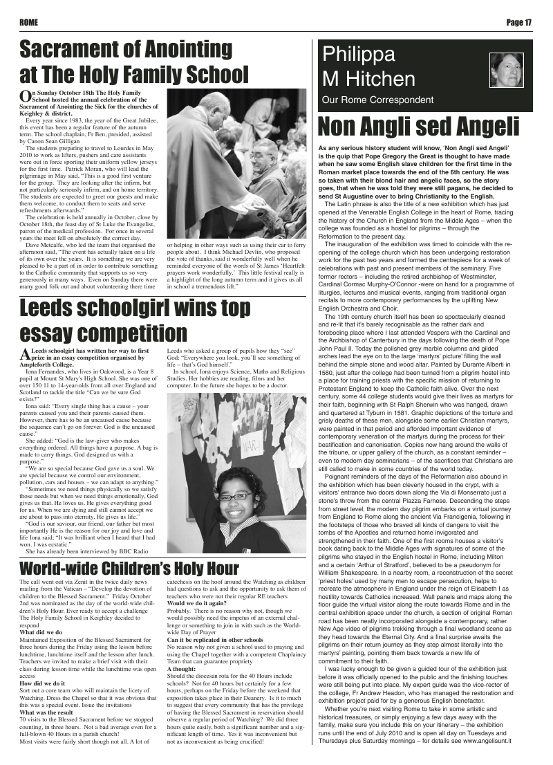 Nov 2009 edition of the Leeds Catholic Post Nov 2009 edition of the Leeds Catholic Post