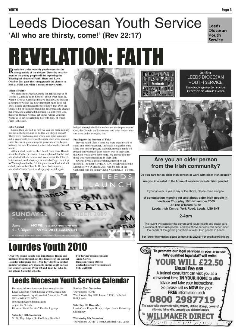 Nov 2009 edition of the Leeds Catholic Post Nov 2009 edition of the Leeds Catholic Post
