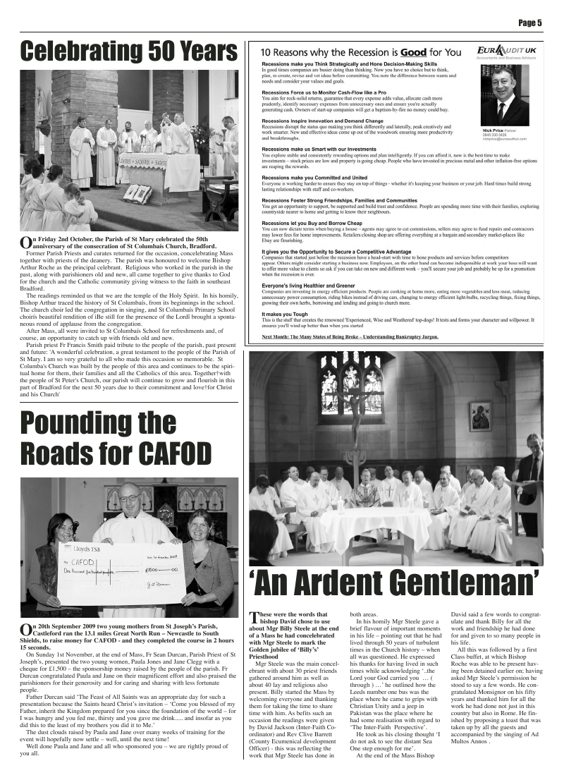 Nov 2009 edition of the Leeds Catholic Post Nov 2009 edition of the Leeds Catholic Post