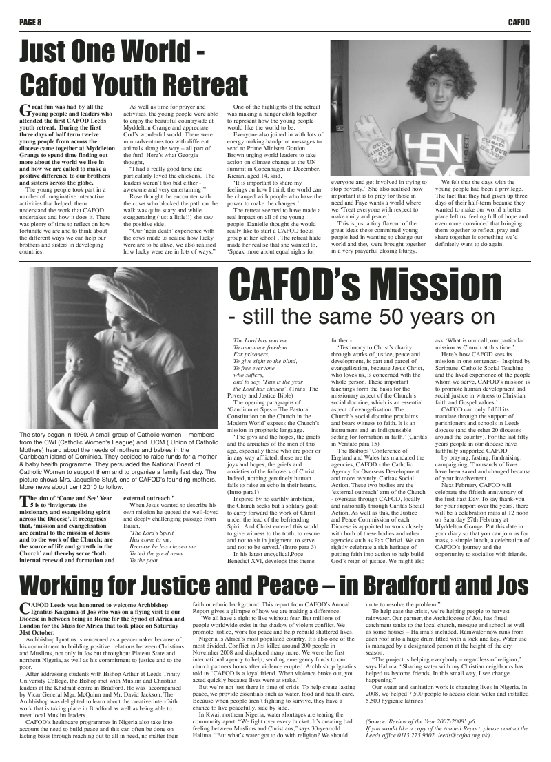 Nov 2009 edition of the Leeds Catholic Post