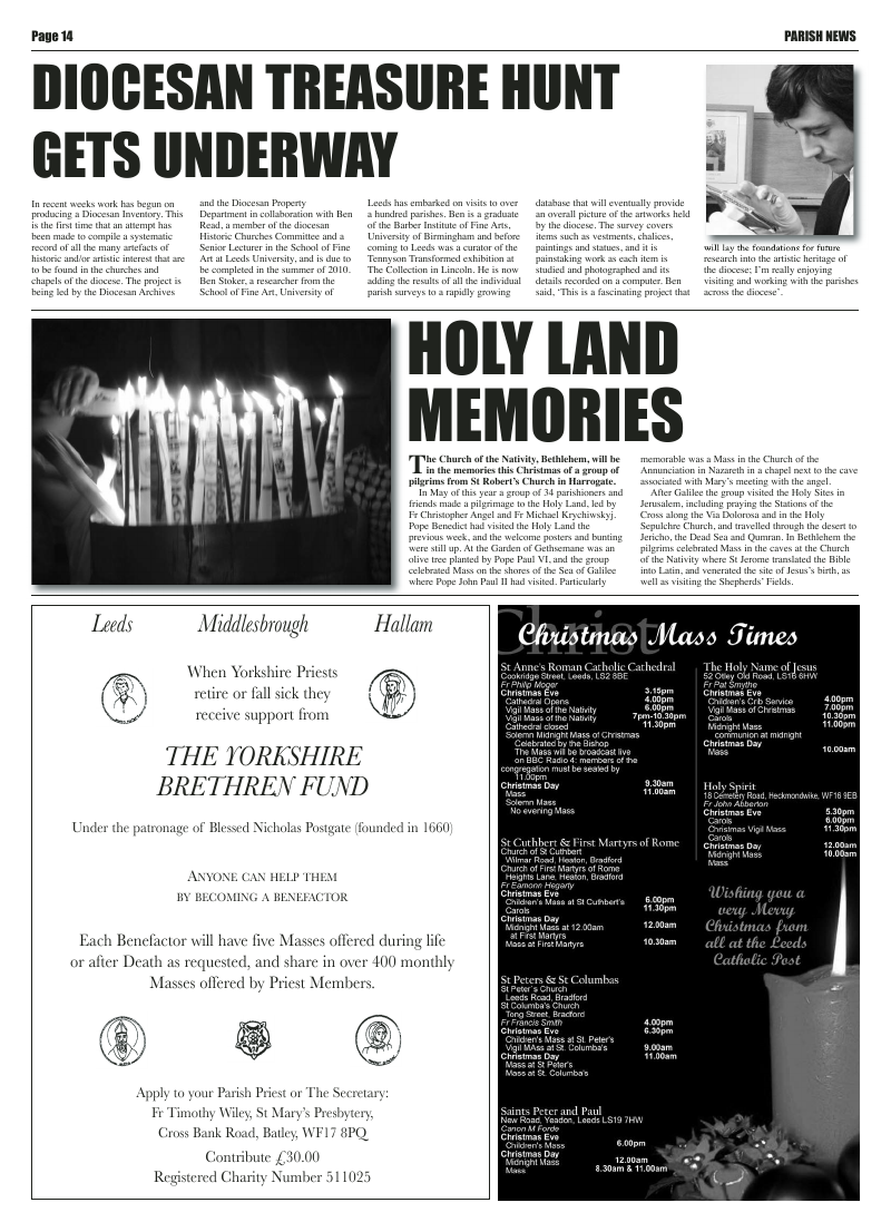 Dec 2009 edition of the Leeds Catholic Post Dec 2009 edition of the Leeds Catholic Post