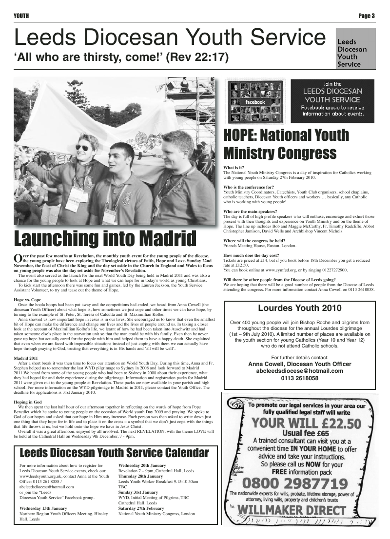 Dec 2009 edition of the Leeds Catholic Post