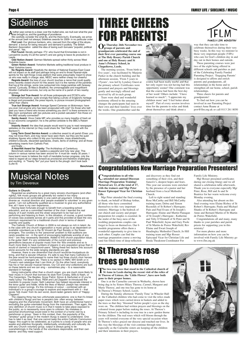 Dec 2009 edition of the Leeds Catholic Post