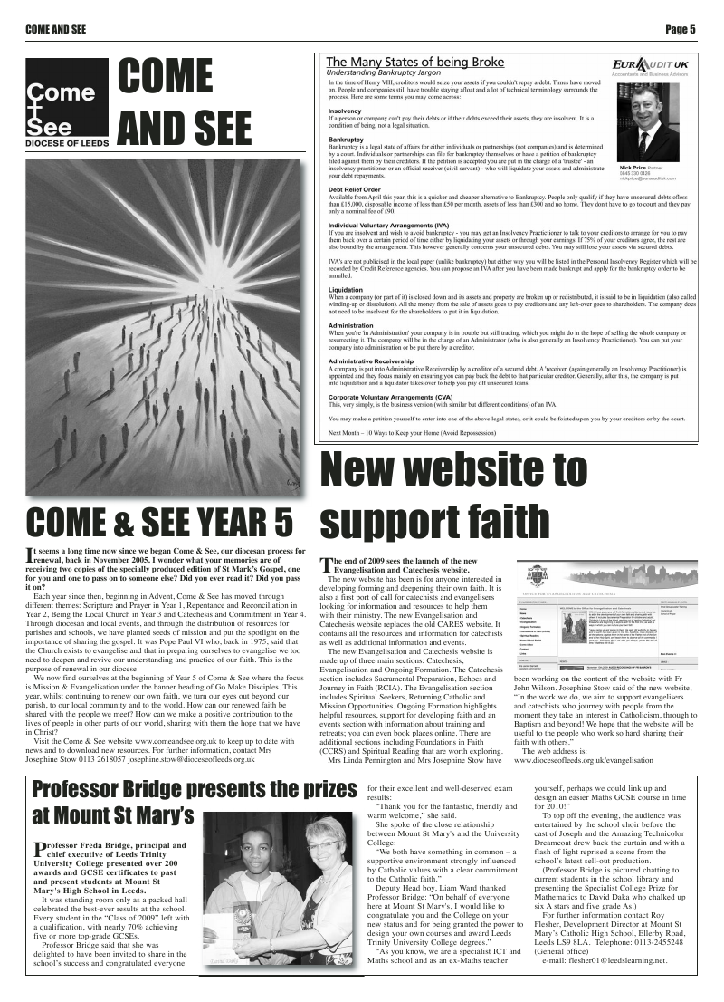 Dec 2009 edition of the Leeds Catholic Post