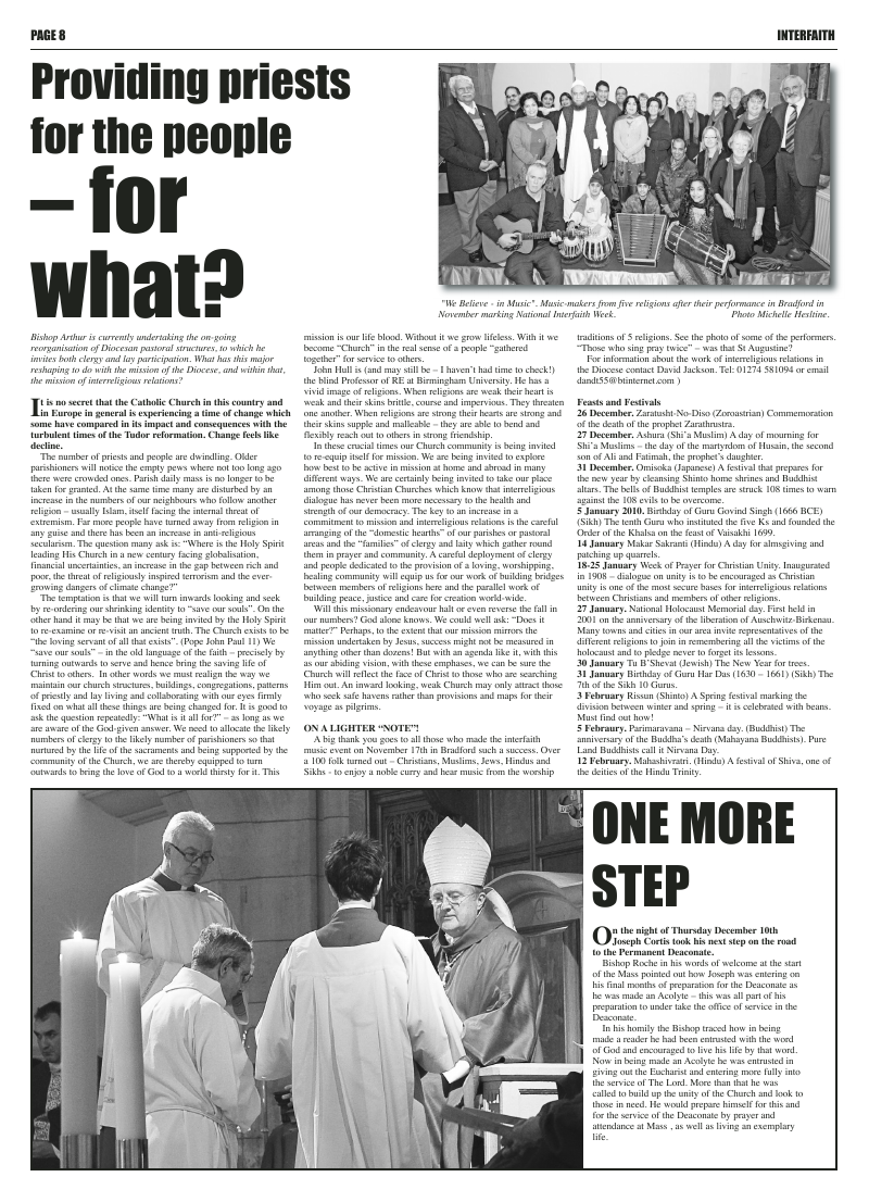 Dec 2009 edition of the Leeds Catholic Post Dec 2009 edition of the Leeds Catholic Post