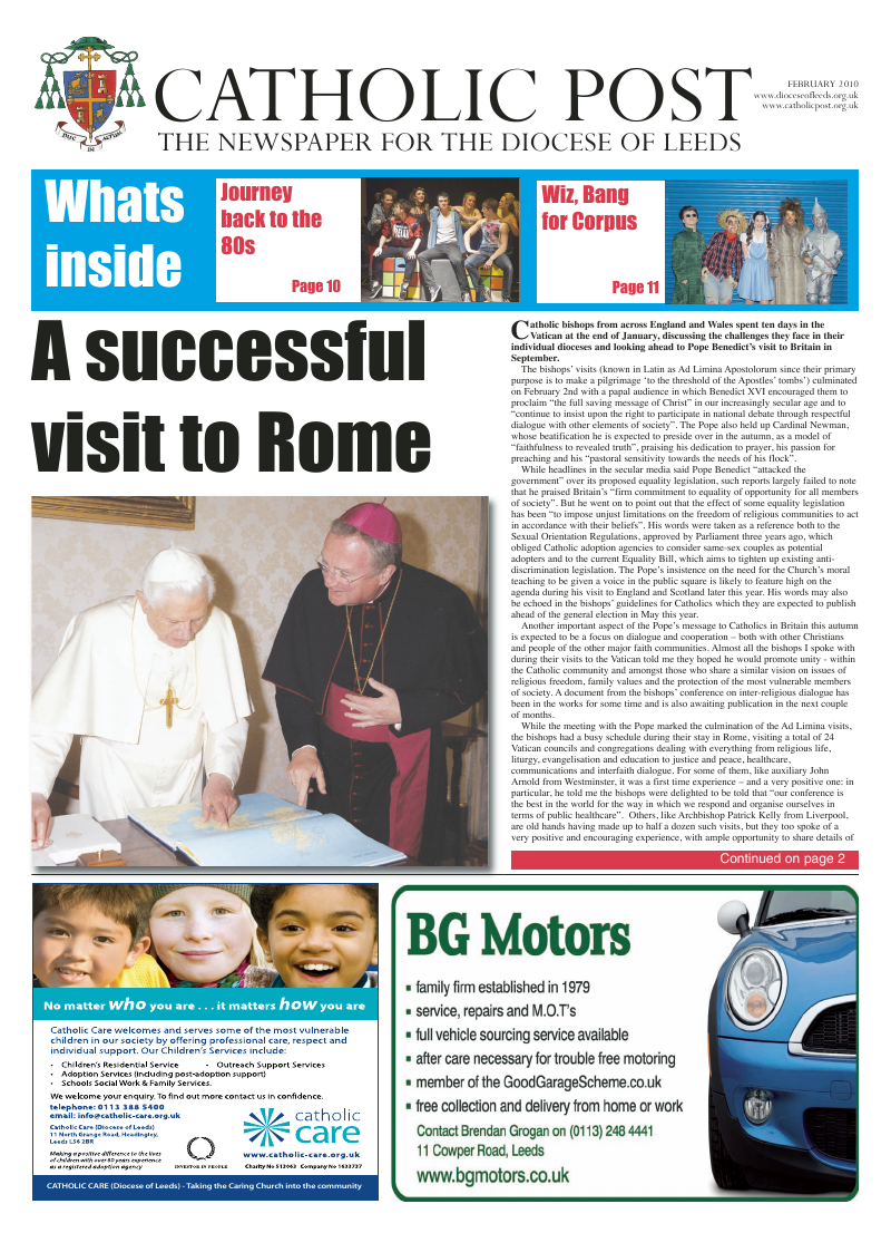 Feb 2010 edition of the Leeds Catholic Post