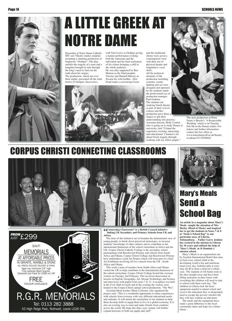 Feb 2010 edition of the Leeds Catholic Post