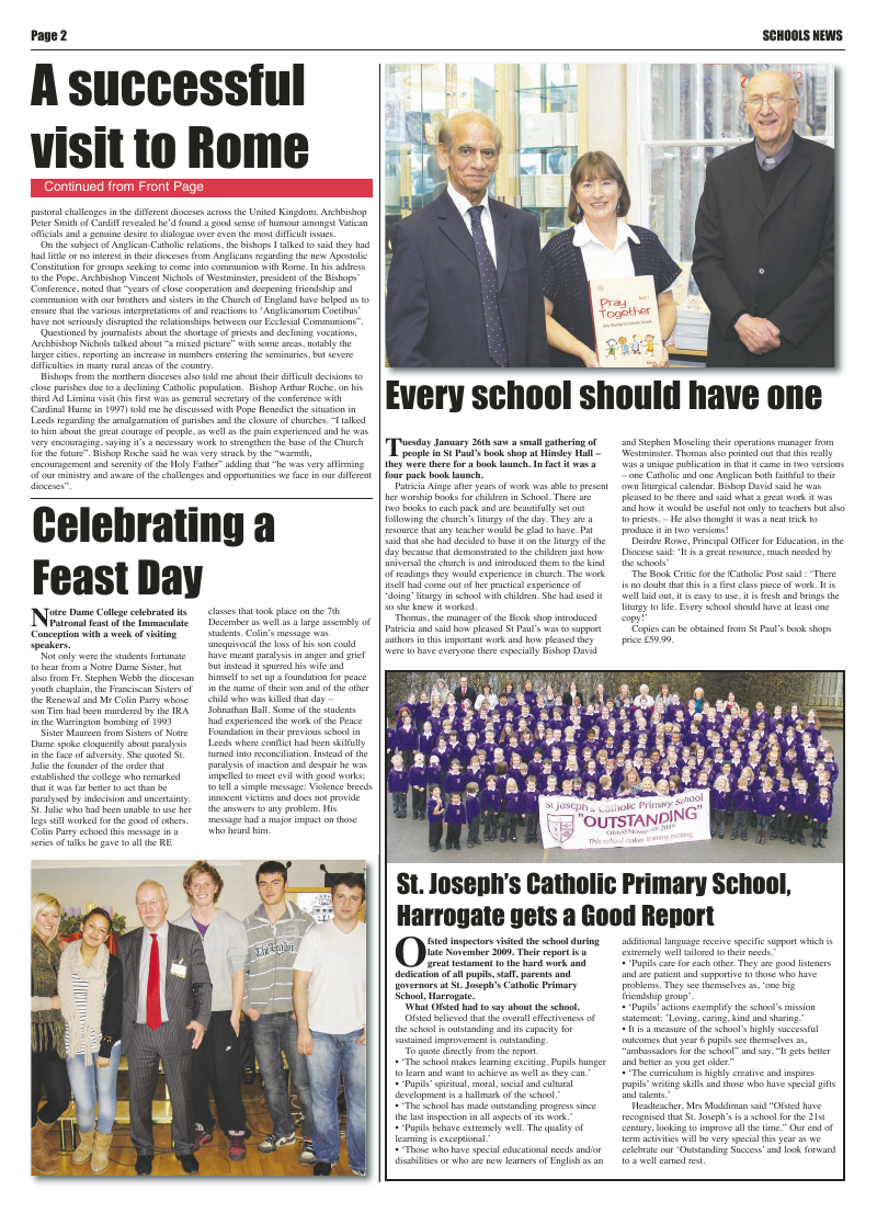 Feb 2010 edition of the Leeds Catholic Post Feb 2010 edition of the Leeds Catholic Post