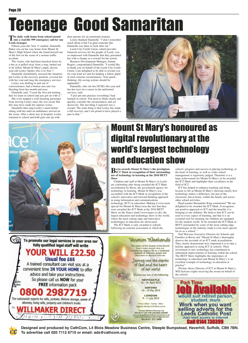 Feb 2010 edition of the Leeds Catholic Post Feb 2010 edition of the Leeds Catholic Post