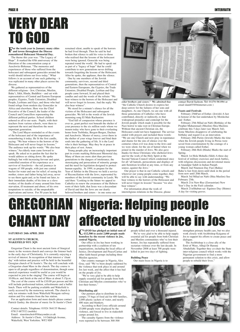 Feb 2010 edition of the Leeds Catholic Post