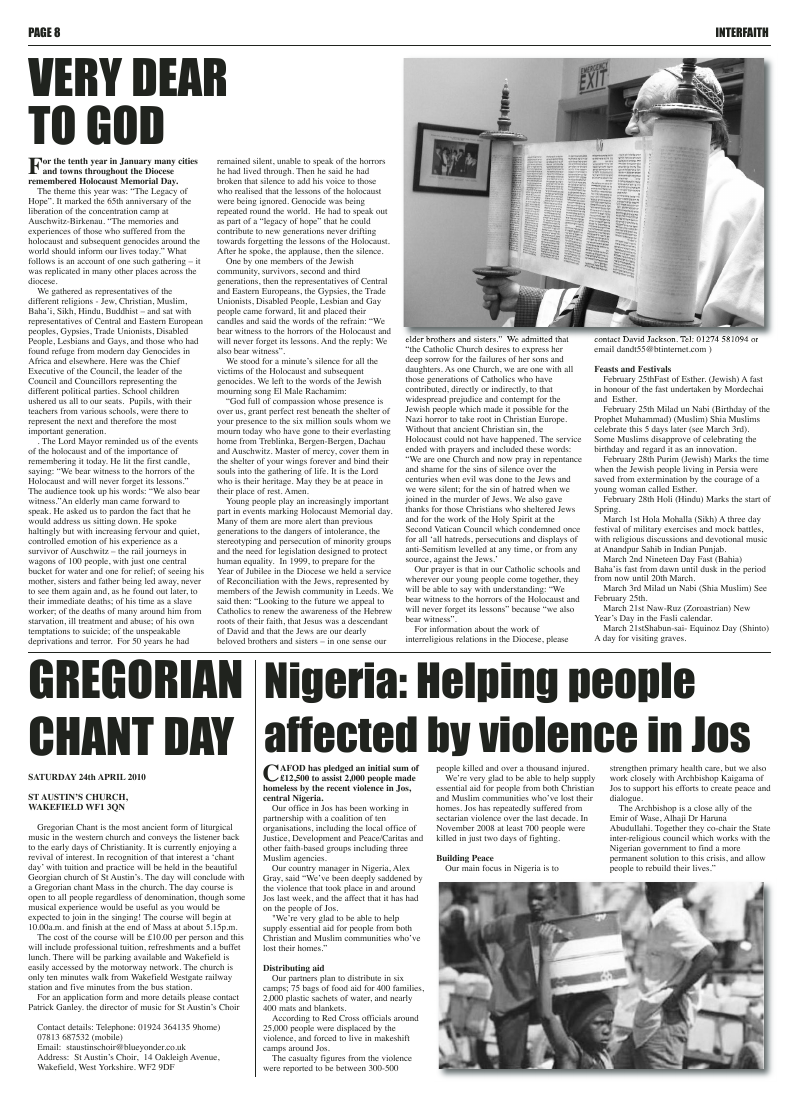 Feb 2010 edition of the Leeds Catholic Post Feb 2010 edition of the Leeds Catholic Post