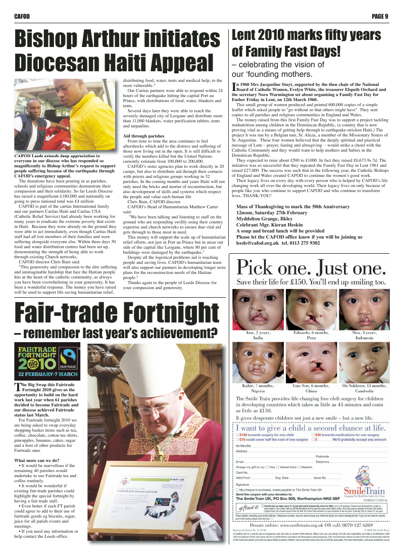 Feb 2010 edition of the Leeds Catholic Post