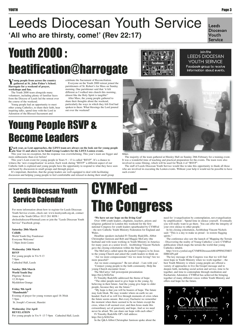 Mar 2010 edition of the Leeds Catholic Post