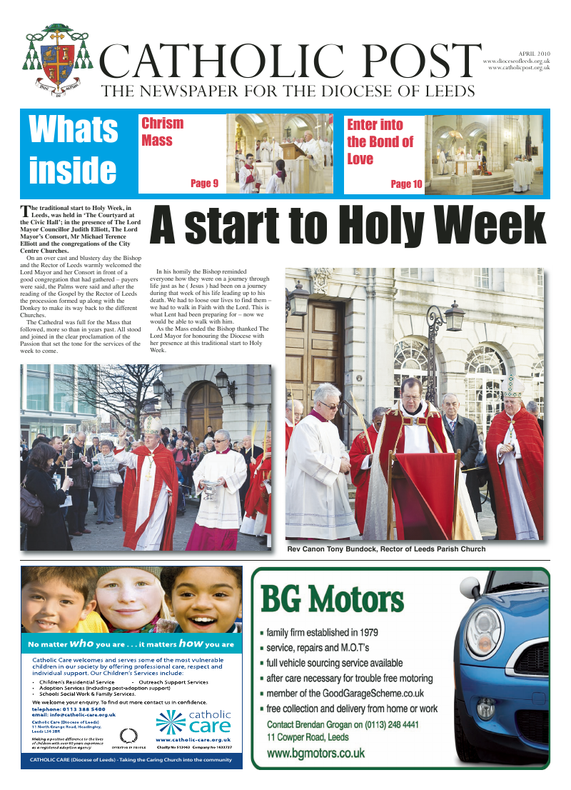 Apr 2010 edition of the Leeds Catholic Post
