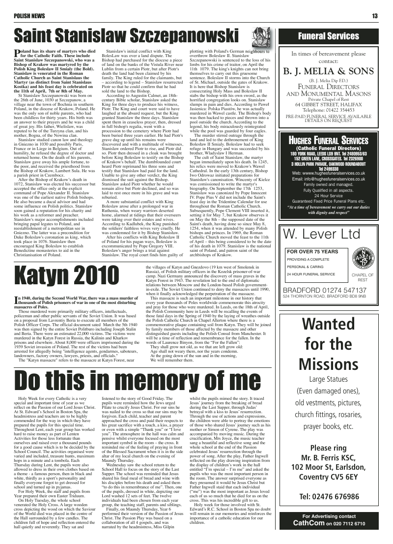 Apr 2010 edition of the Leeds Catholic Post