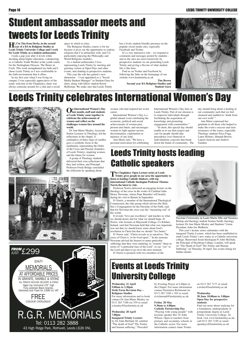 Apr 2010 edition of the Leeds Catholic Post