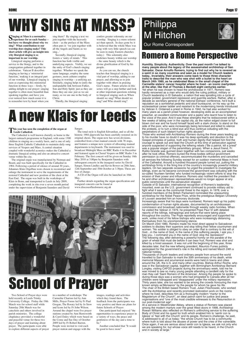 Apr 2010 edition of the Leeds Catholic Post