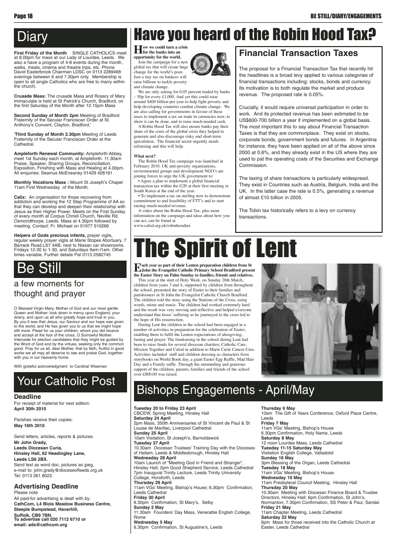 Apr 2010 edition of the Leeds Catholic Post