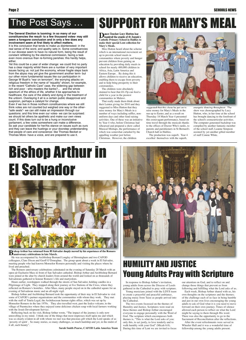 Apr 2010 edition of the Leeds Catholic Post