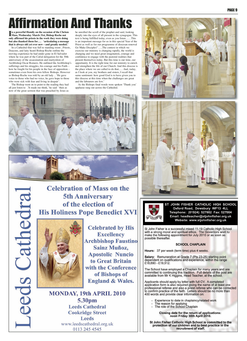 Apr 2010 edition of the Leeds Catholic Post