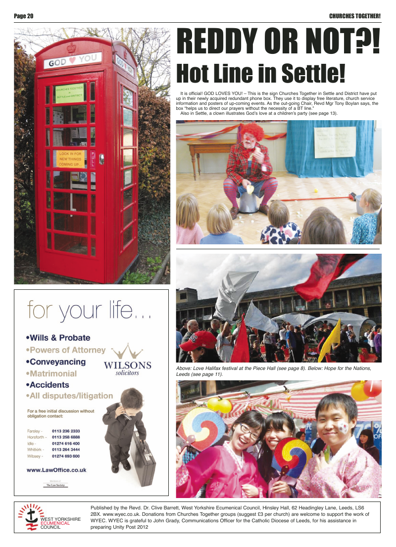 Jan 2012 U edition of the Leeds Catholic Post Jan 2012 U edition of the Leeds Catholic Post