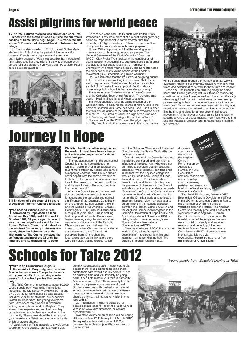 Jan 2012 U edition of the Leeds Catholic Post Jan 2012 U edition of the Leeds Catholic Post