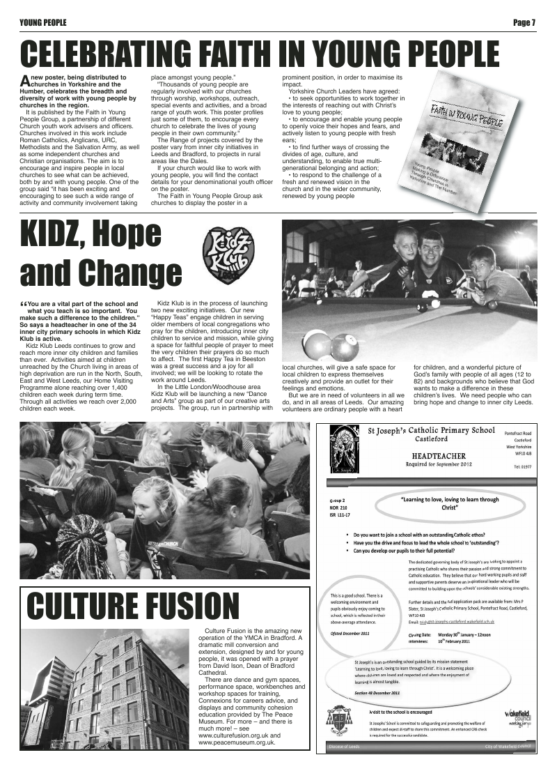 Jan 2012 U edition of the Leeds Catholic Post Jan 2012 U edition of the Leeds Catholic Post