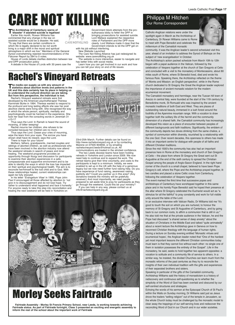 Mar 2012 edition of the Leeds Catholic Post Mar 2012 edition of the Leeds Catholic Post