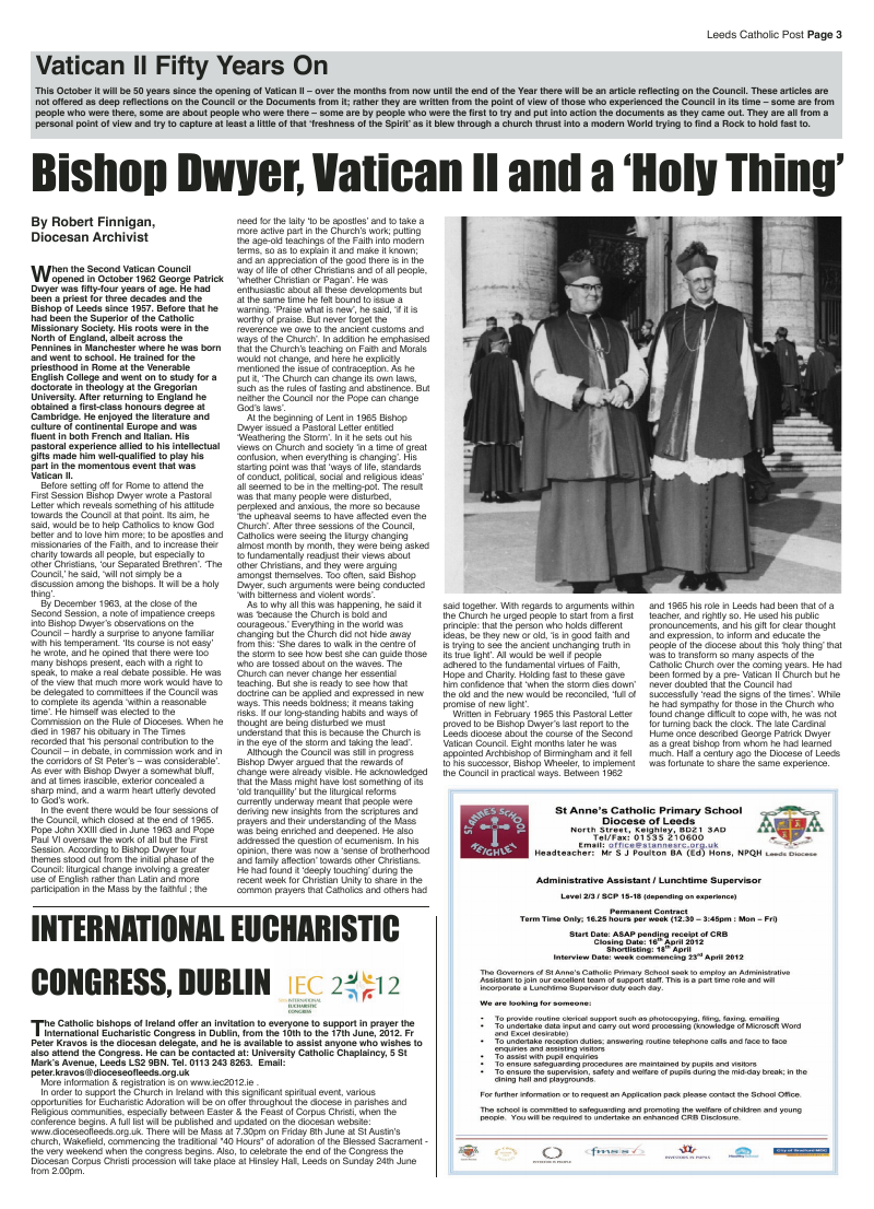 Mar 2012 edition of the Leeds Catholic Post