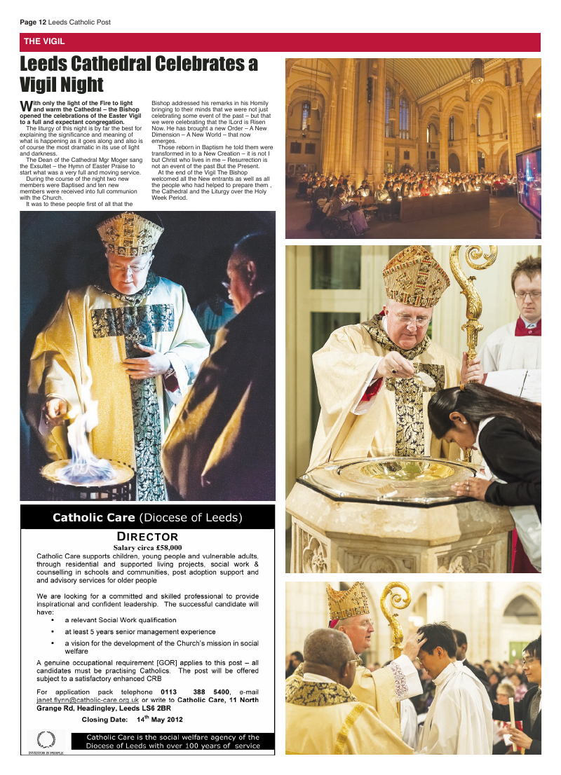 Apr 2012 edition of the Leeds Catholic Post Apr 2012 edition of the Leeds Catholic Post
