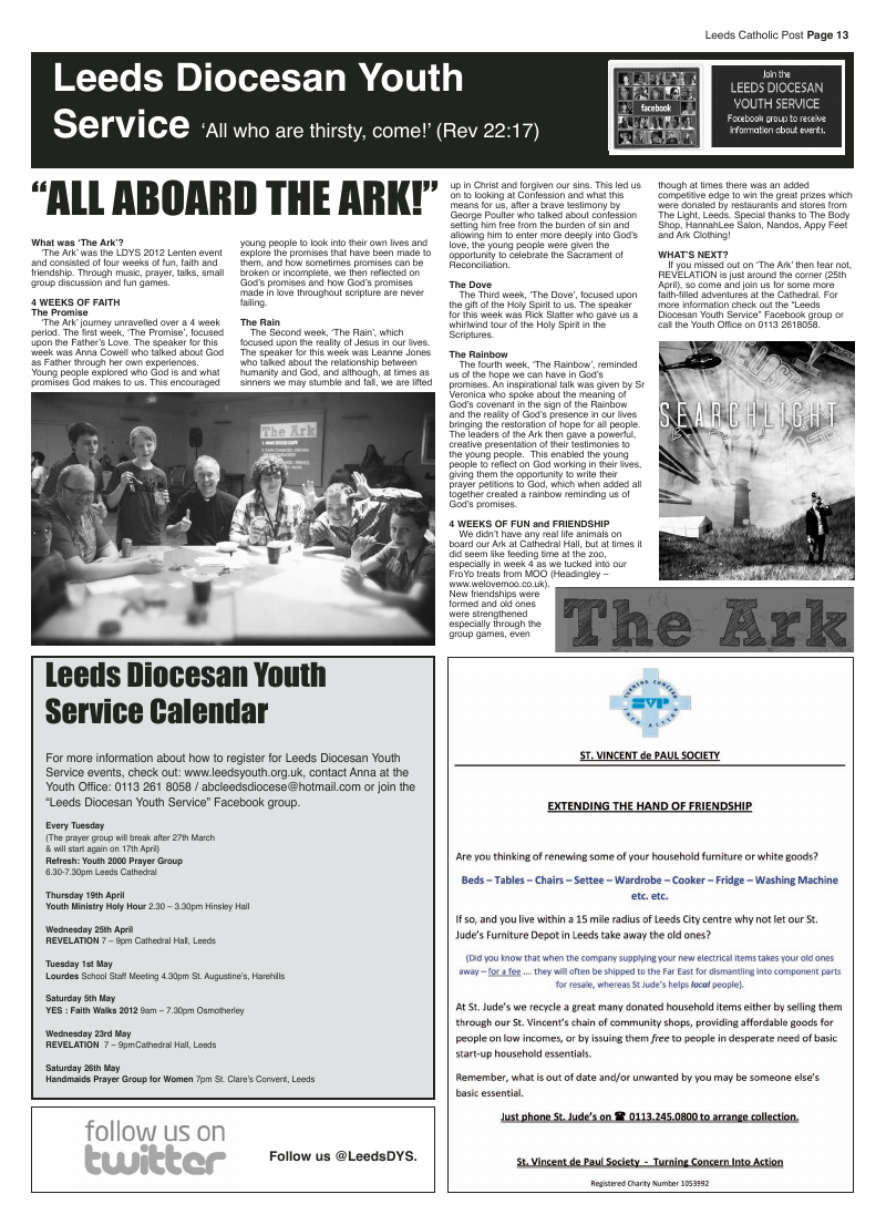 Apr 2012 edition of the Leeds Catholic Post Apr 2012 edition of the Leeds Catholic Post