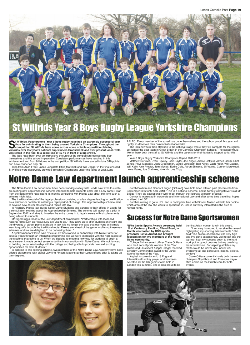 Apr 2012 edition of the Leeds Catholic Post Apr 2012 edition of the Leeds Catholic Post