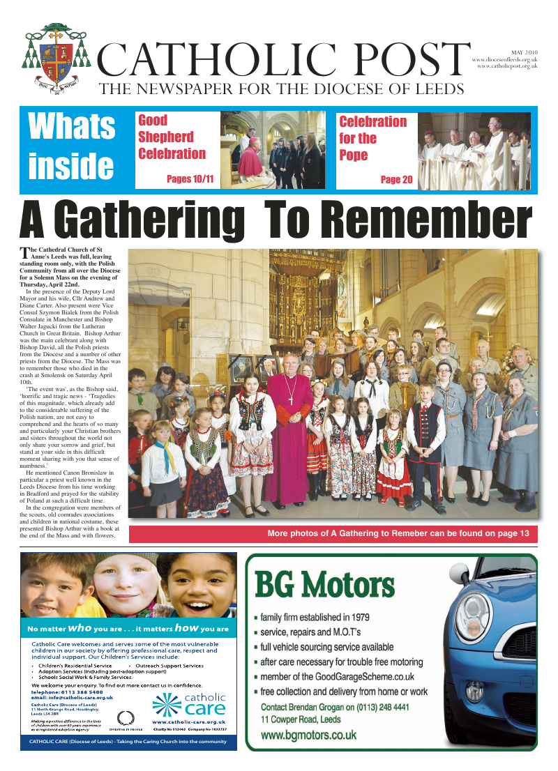 May 2010 edition of the Leeds Catholic Post