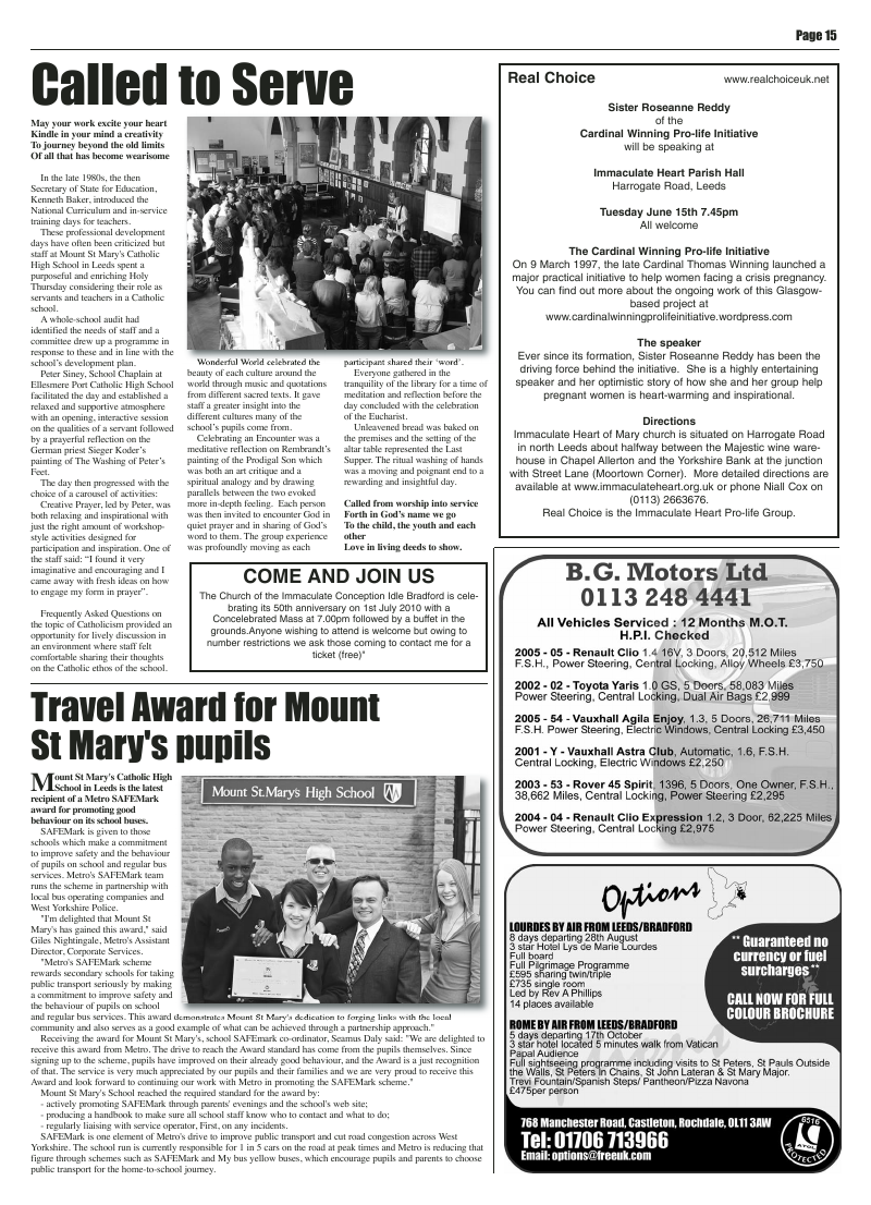 May 2010 edition of the Leeds Catholic Post