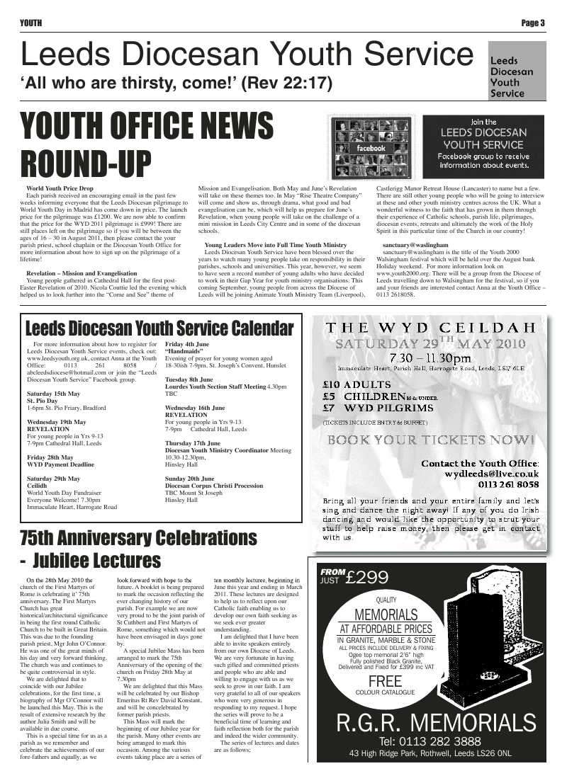 May 2010 edition of the Leeds Catholic Post