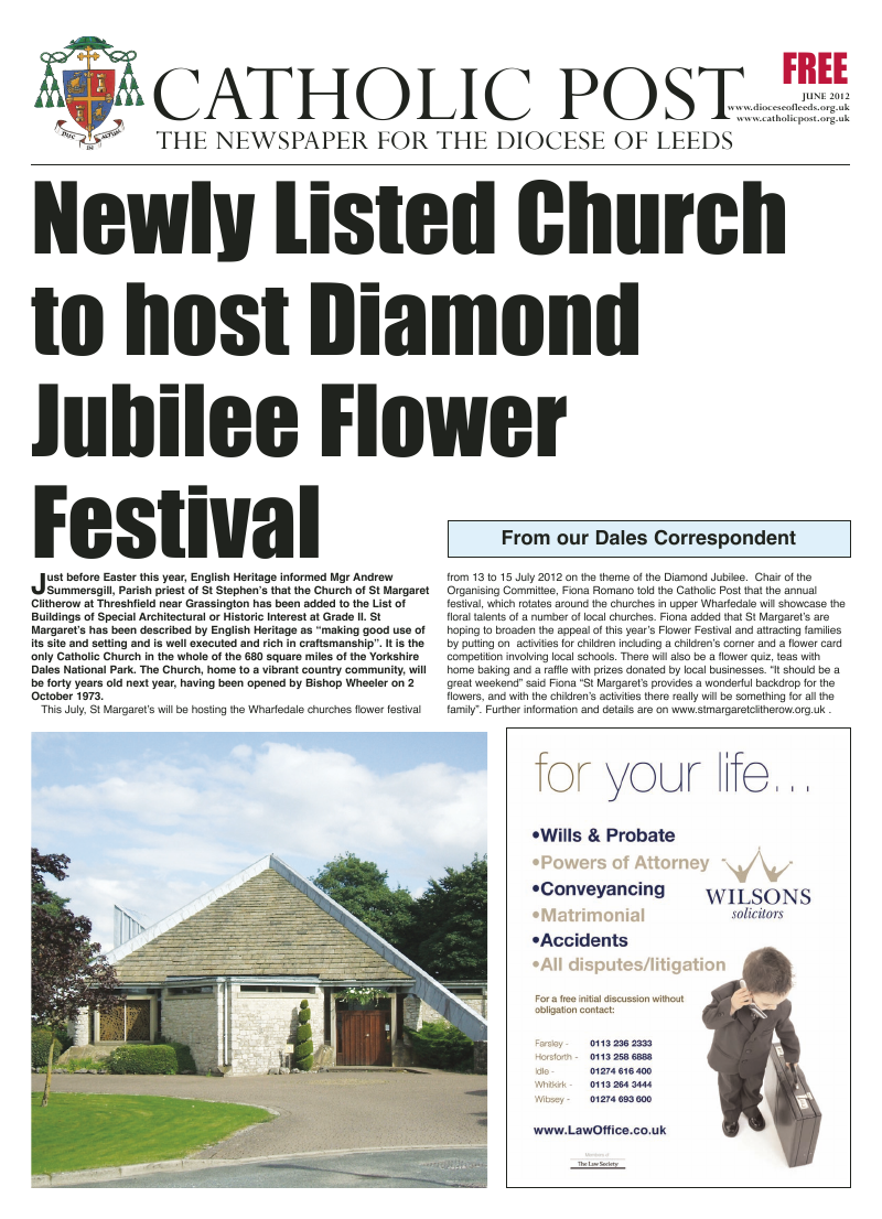 Jun 2012 edition of the Leeds Catholic Post Jun 2012 edition of the Leeds Catholic Post