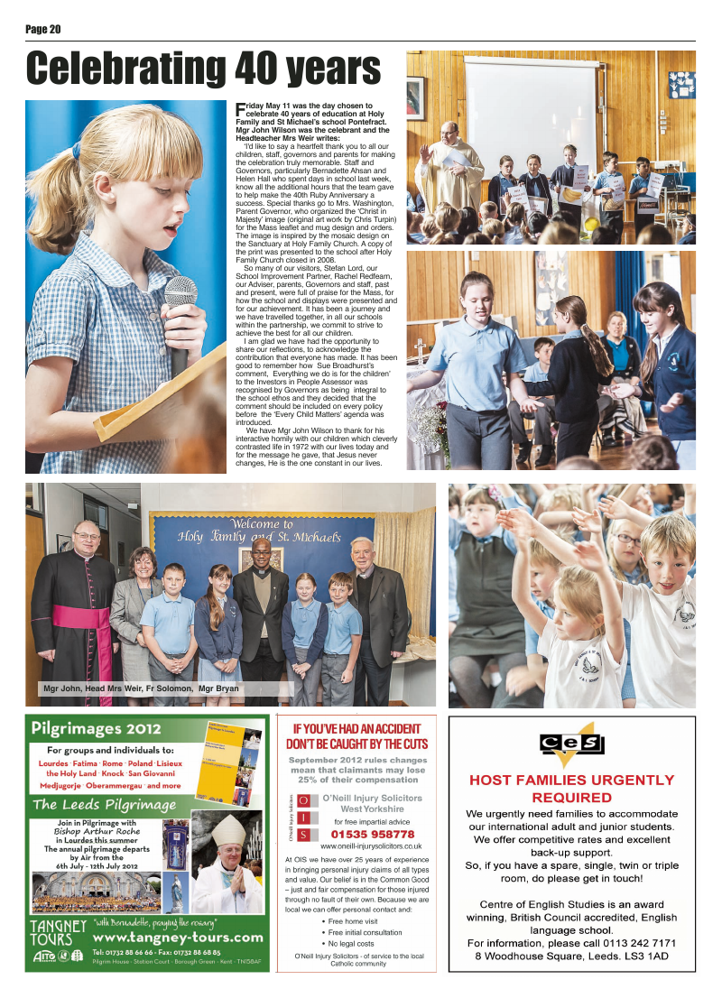 Jun 2012 edition of the Leeds Catholic Post Jun 2012 edition of the Leeds Catholic Post