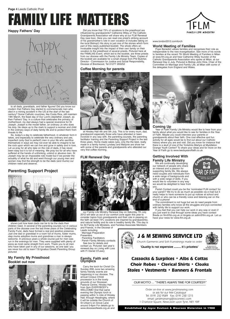 Jun 2012 edition of the Leeds Catholic Post Jun 2012 edition of the Leeds Catholic Post