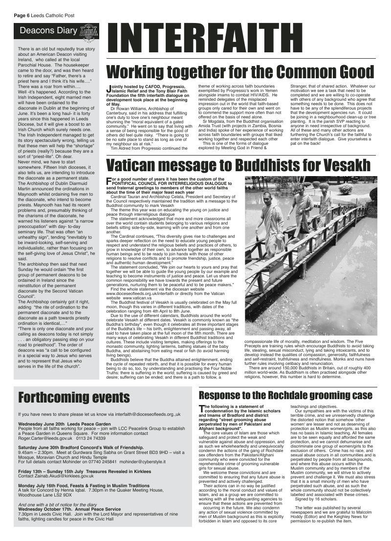 Jun 2012 edition of the Leeds Catholic Post Jun 2012 edition of the Leeds Catholic Post