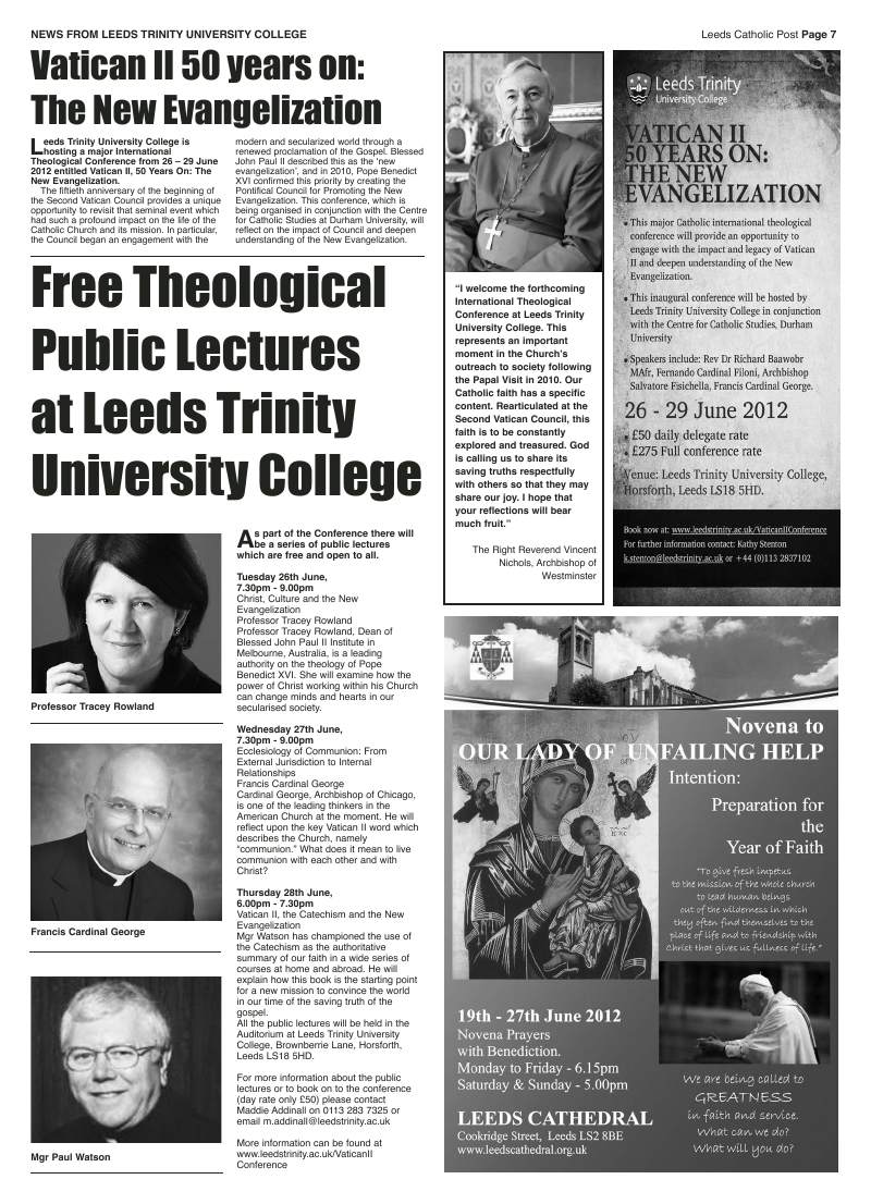 Jun 2012 edition of the Leeds Catholic Post Jun 2012 edition of the Leeds Catholic Post