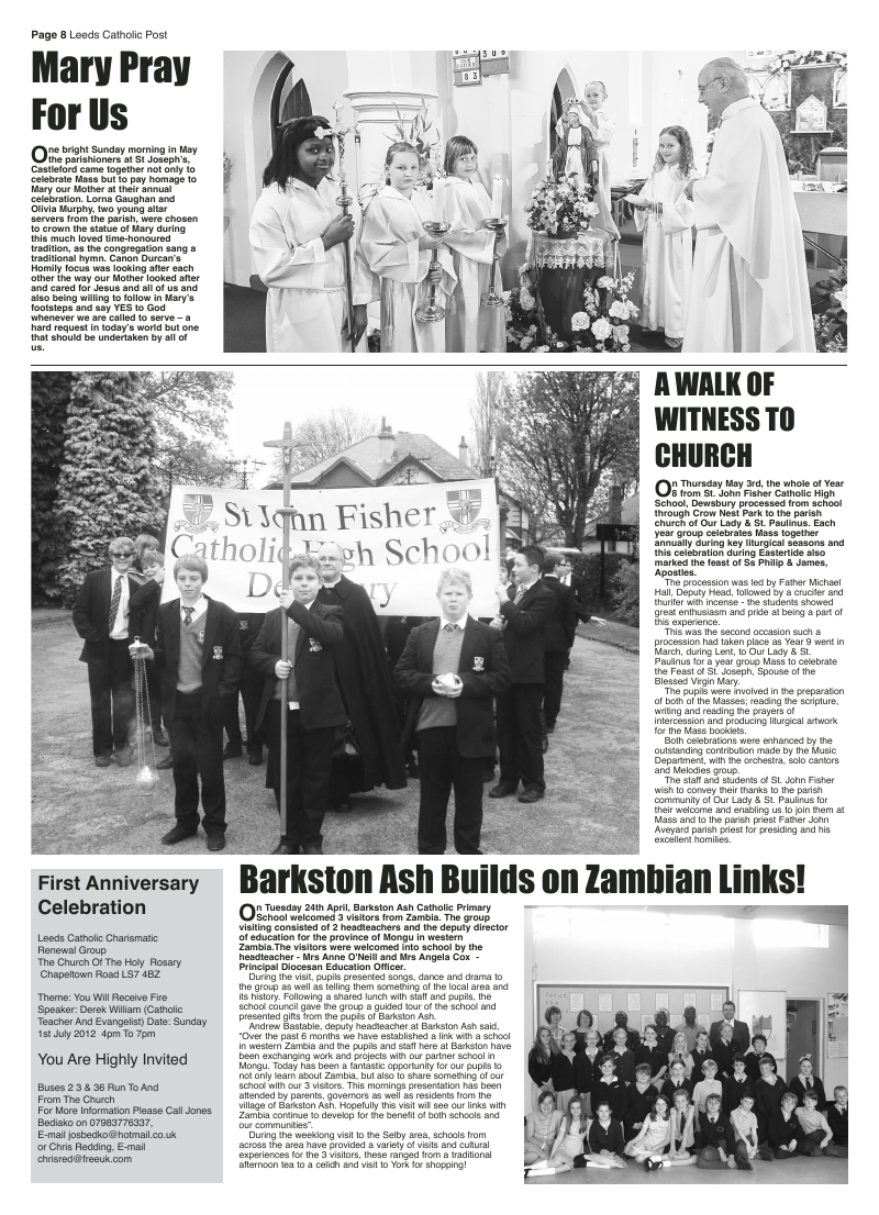 Jun 2012 edition of the Leeds Catholic Post Jun 2012 edition of the Leeds Catholic Post