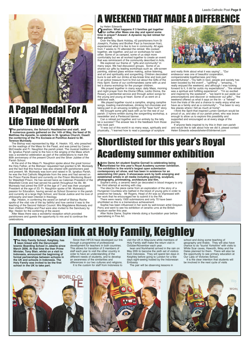 Jun 2012 edition of the Leeds Catholic Post Jun 2012 edition of the Leeds Catholic Post