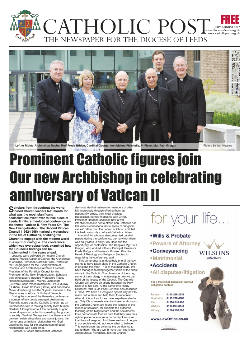 Jul/Aug 2012 edition of the Leeds Catholic Post Jul/Aug 2012 edition of the Leeds Catholic Post