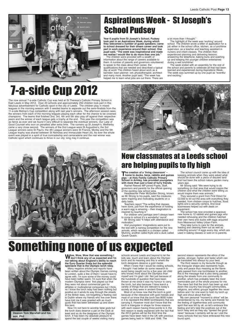 Jul/Aug 2012 edition of the Leeds Catholic Post Jul/Aug 2012 edition of the Leeds Catholic Post